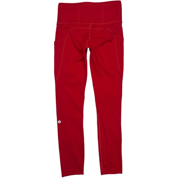 Lululemon Fast & Free 7/8 Tight II Non-Reflective Nulux 25" Dark Red W5BXQS SZ 4 - Picture 9 of 13